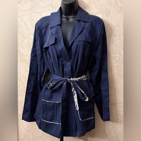 🆕 Laura Felt Women's Navy Blue Button-Down Jacket - Picture 2 of 5